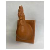 Ceramic Rooster bust apron holder wall decor