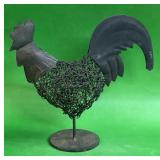Metal Rooster, has a little wear