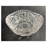 Antique AB American Brilliant Cut Glass Bowl, has