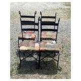 (4) Metal Chairs with Cushions