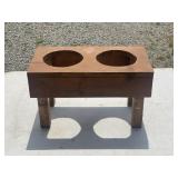 Wooden Dog Bowl Holder 17ï¿½x 9ï¿½x 10ï¿½