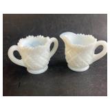 Westmoreland 'Thumbelina' milk glass creamer and