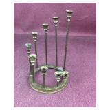 Vintage Brass Round Graduated Height Candle