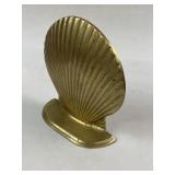Vintage Brass Clam Shell Seashell Bookend,5ï¿½x 4