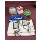 Assorted items, including light fixture used,
