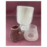 Sunbeam Plastic Table Lamp, works, and 2 crackle