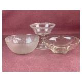Pedestal Compote, Arcoroc and Hazel Atlas serving