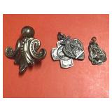 Sterling pendants and earring 13.54 grams
