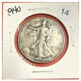 1940 Liberty Half Dollar