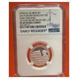 2017 Silver Quarter Douglas Early Release NGC