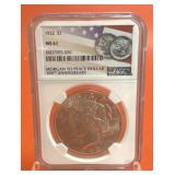 I922 Silver Peace Dollar NGC MS61