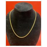 Goldtone Rope Chain 21'