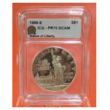 1986 Silver Dollar Statue of Liberty ICG PR70