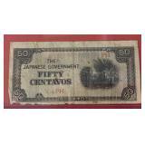 The Japanese Government Fifty Centavos WWII