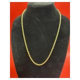 Goldtone Rope Chain 23'