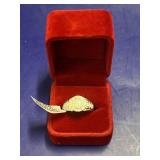 Men's Size 11 Moissanite Diamond and 925 Silver