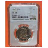 1963 Franklin Half Dollar NGC PF68
