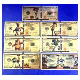 (7) Pieces of Toy Story Gold Foils