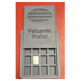 Grey Valcambi wallet with 1g silver