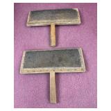 (2) ANTIQUE COTTON WOOL CARDING COMBS