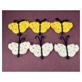 (6) Crocheted Butterfly magnets
