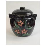 Vintage Stoneware Crock Cookie Jar Bean Pot with