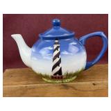 Lefton Handpainted Lighthouse Teapot