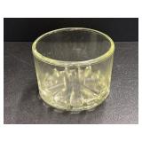 Antique Cheese Preserver Heavy Glass, has chips