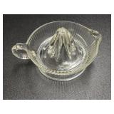 Antique Clear Ribbed GLASS CITRUS JUICER Orange