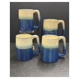 (4) Vintage Padilla mugs, signed