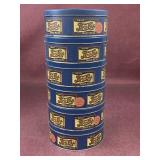 (6) Pepsi tins, they have some rust and wear