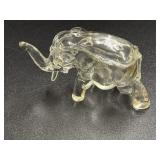 Tiara Indiana Clear Glass Elephant Figural Candy
