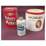 (3) Vintage tins, all have wear and dings