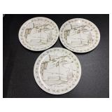 (3) Pyroceram Tableworks by Corning plates