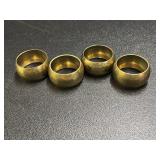(4) Brass Napkin Rings