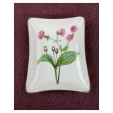 Minton Melandrium Bone China Floral Pin Tray Gold