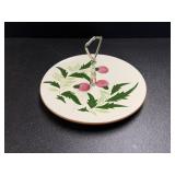 Vintage Stangl Thistle Tidbit plate With Handle,