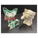 (2) Cat figurines