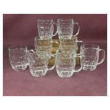 (8) Luminarc Dimpled mugs, heavy