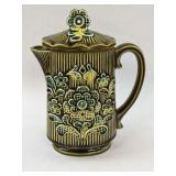 Vintage Avocado Green Teapot by Tilso Japan