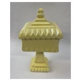 Ceramic Yellow Wedding Cake Box Candy Dish
