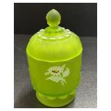 Westmoreland Spring Green Satin Frosted Glass