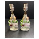 Vintage Victorian Couple Hand Painted Porcelain
