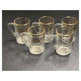 (5) Vintage Italian Lavorato a Mano? Handled Gold