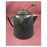 Graniteware Coffee pot, has soon wear and a