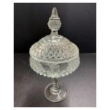 Indiana Glass Diamond Point 12' Clear Pedestal