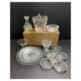Assorted glassware including Anchor Hocking ice