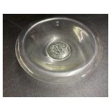 Jeanette Glass Embossed flower rolled edge bowl