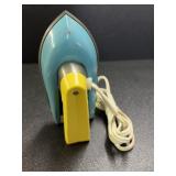 Vintage Nassau Play Iron, 1950s Toy, Turquoise &