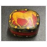 Wooden Horse trinket box, Made in India